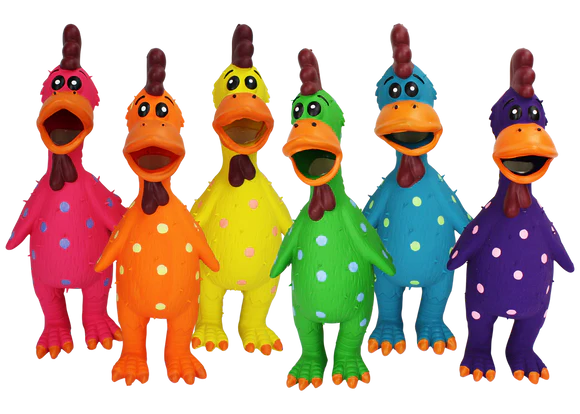 Multipet Assorted Globken Rubber Chicken Large