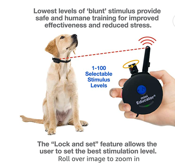 E-Collar ET-300 1/2 Mile Remote Waterproof Trainer Mini Educator Remote Training Collar - 100 Training Levels Plus Vibration and Sound E-Collar ET-300 1/2 Mile Remote Waterproof Trainer Mini Educator Remote Training Collar - 100 Training Levels Plus Vibration and Sound