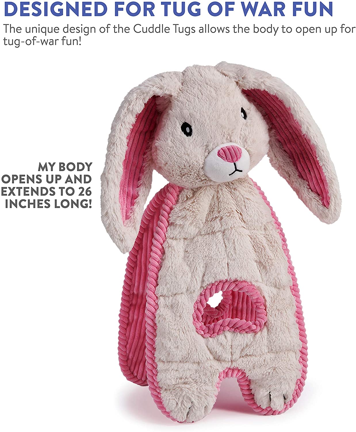 Cuddle Tugs- Blushing Bunny Tug Toy